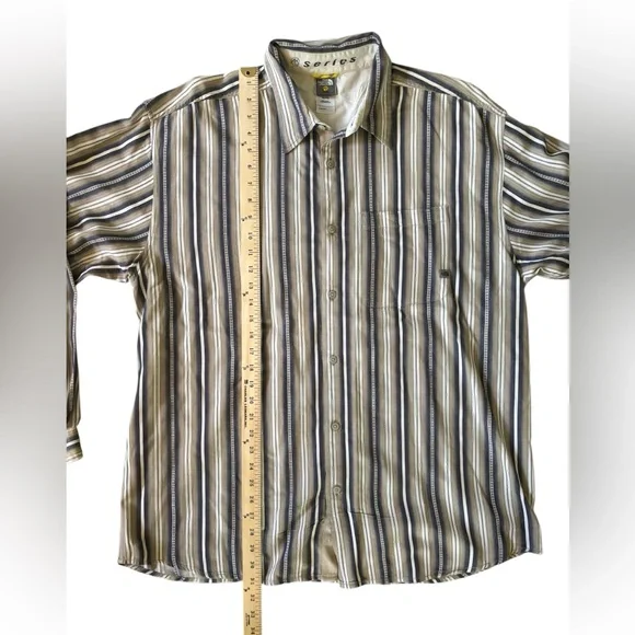 The North Face A5 Series Men’s Gray/Navy/White Button-up Long Sleeve Shirt-XL - Picture 6 of 7